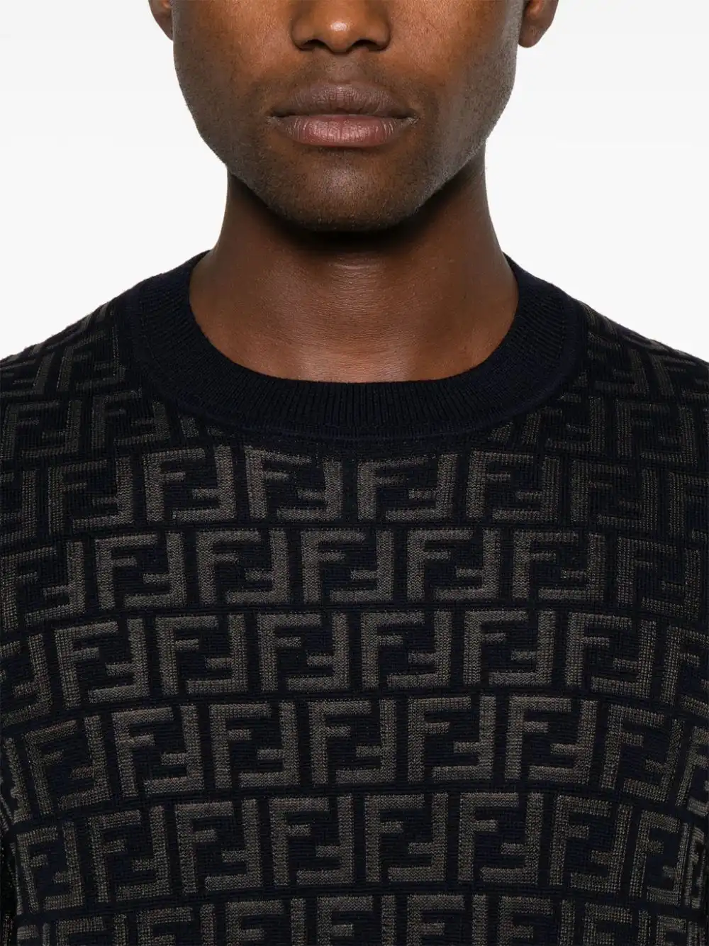 Cheap FENDI FF-pattern sweater