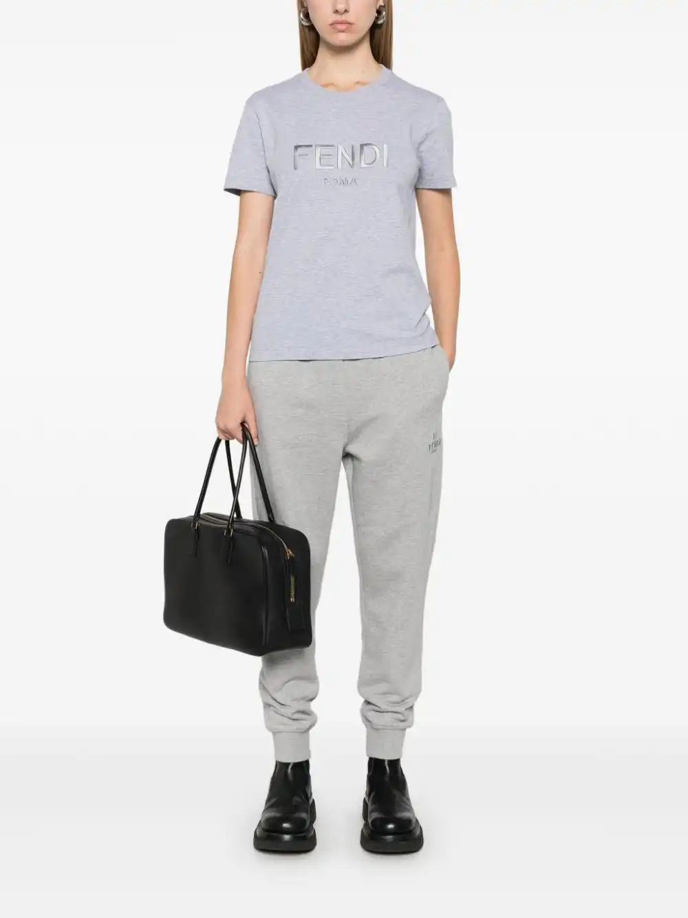 Cheap FENDI logo-embroidered T-shirt