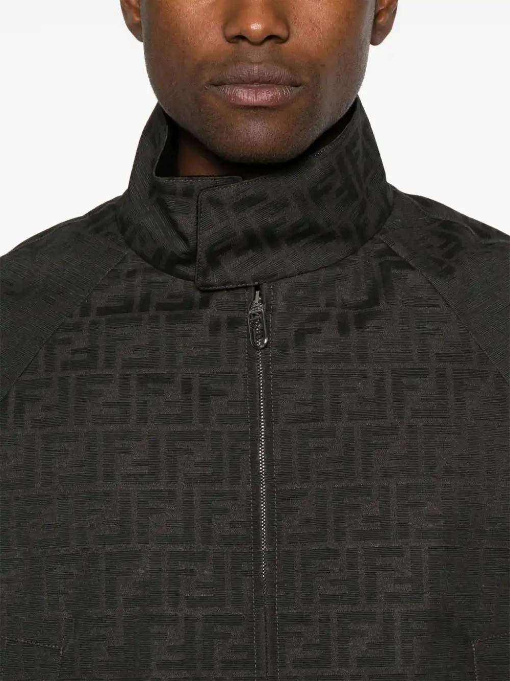 Cheap FENDI FF-jacquard bomber jacket