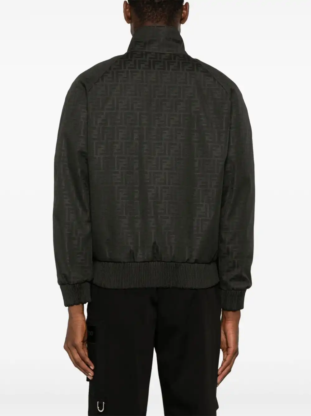 Cheap FENDI FF-jacquard bomber jacket