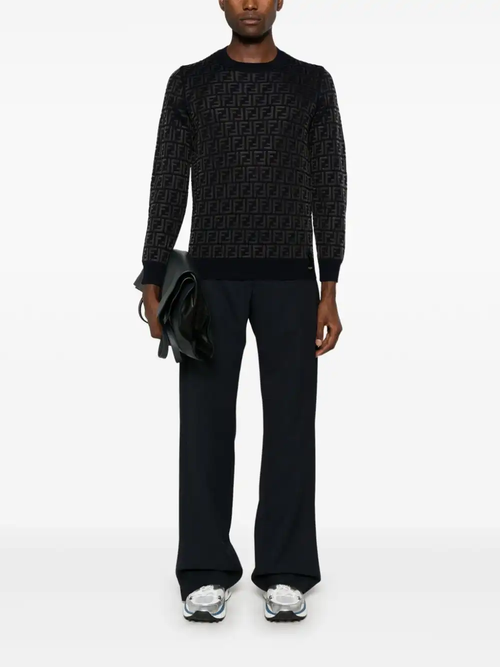 Affordable FENDI pleat-detail trousers