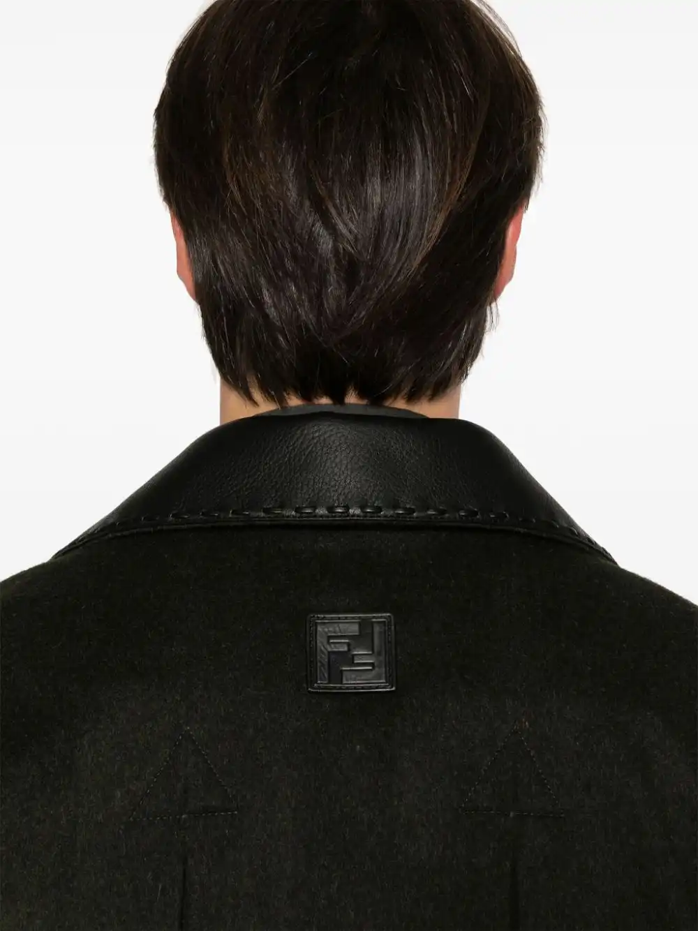 Cheap FENDI pleat-detail coat