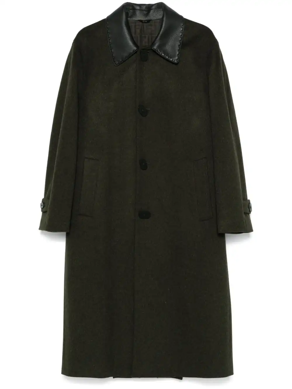 Cheap FENDI pleat-detail coat