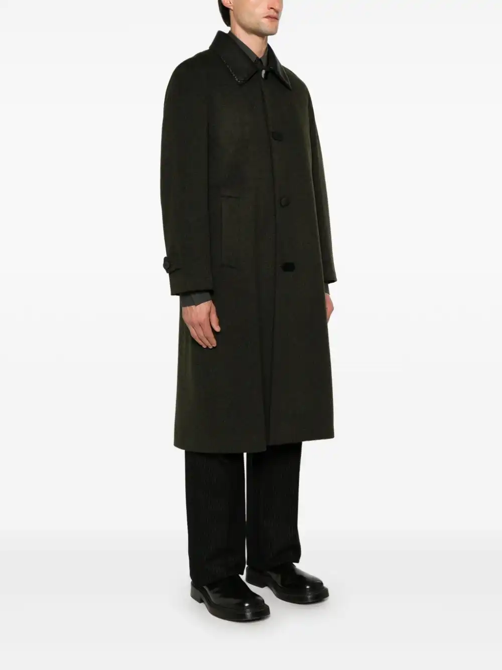 Cheap FENDI pleat-detail coat