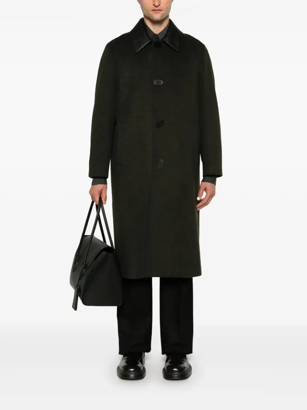 Cheap FENDI pleat-detail coat