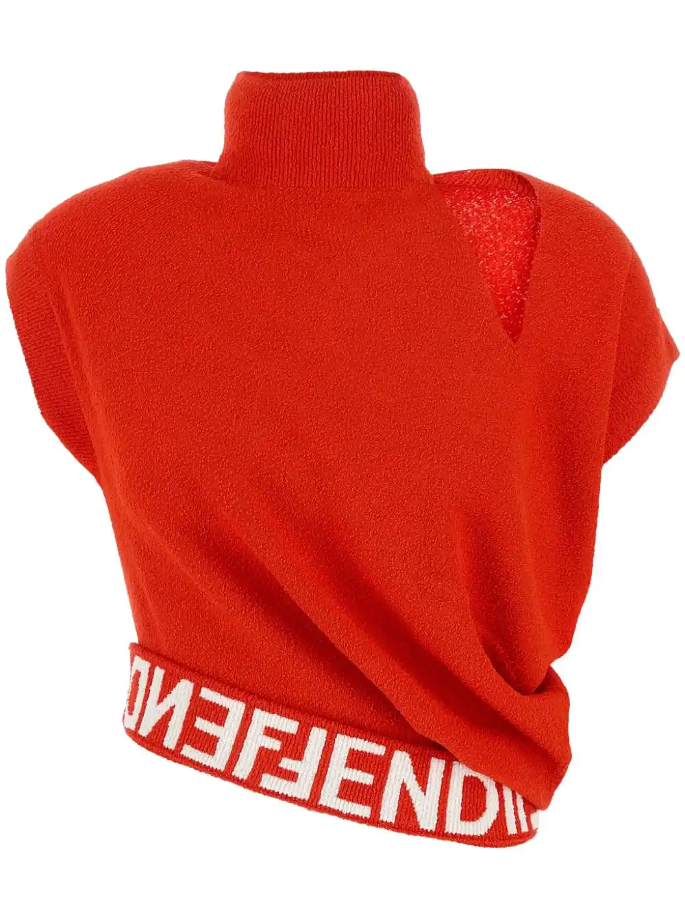 Affordable FENDI embroidered-logo blend top