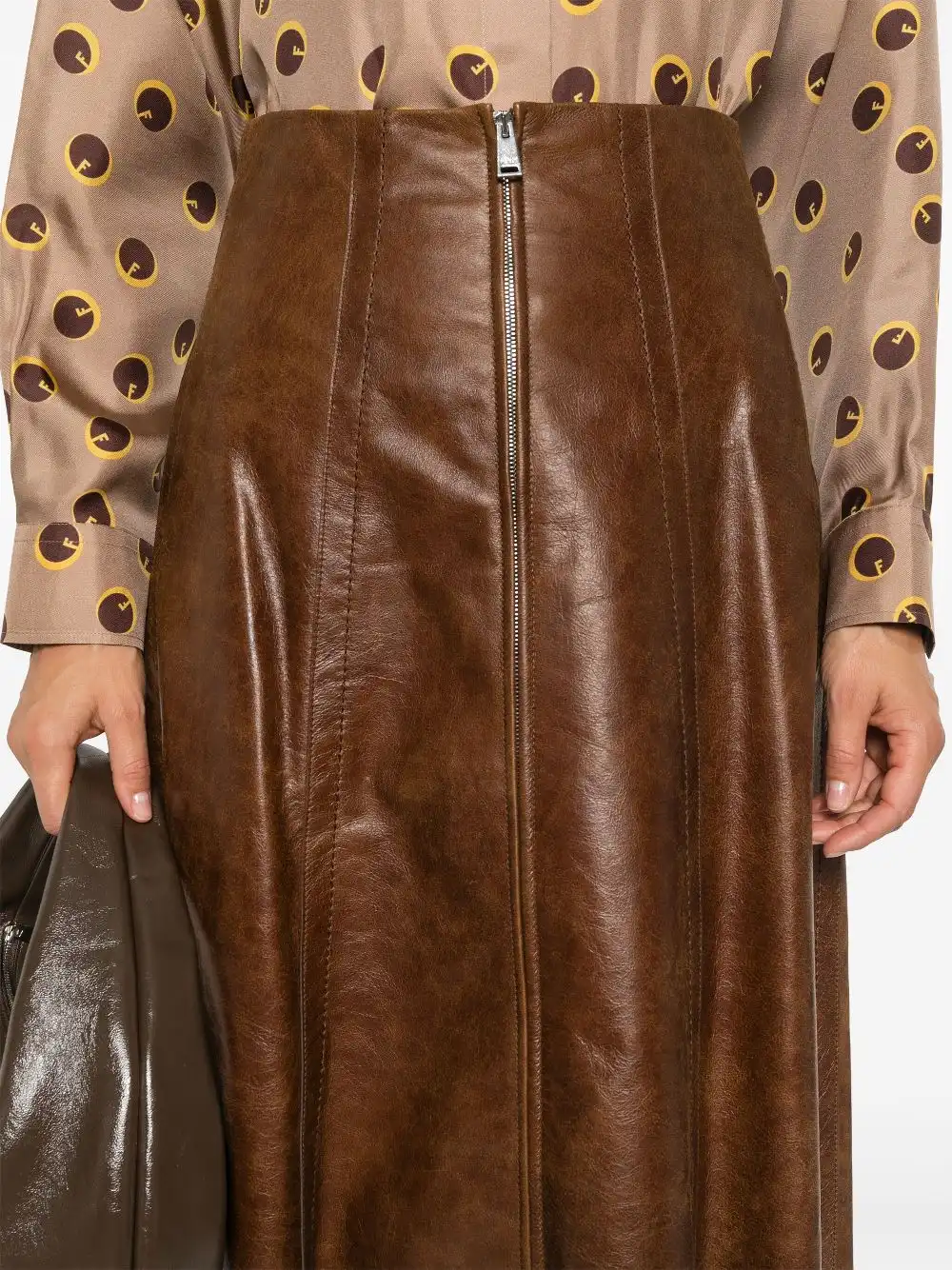 Affordable FENDI A-line midi skirt