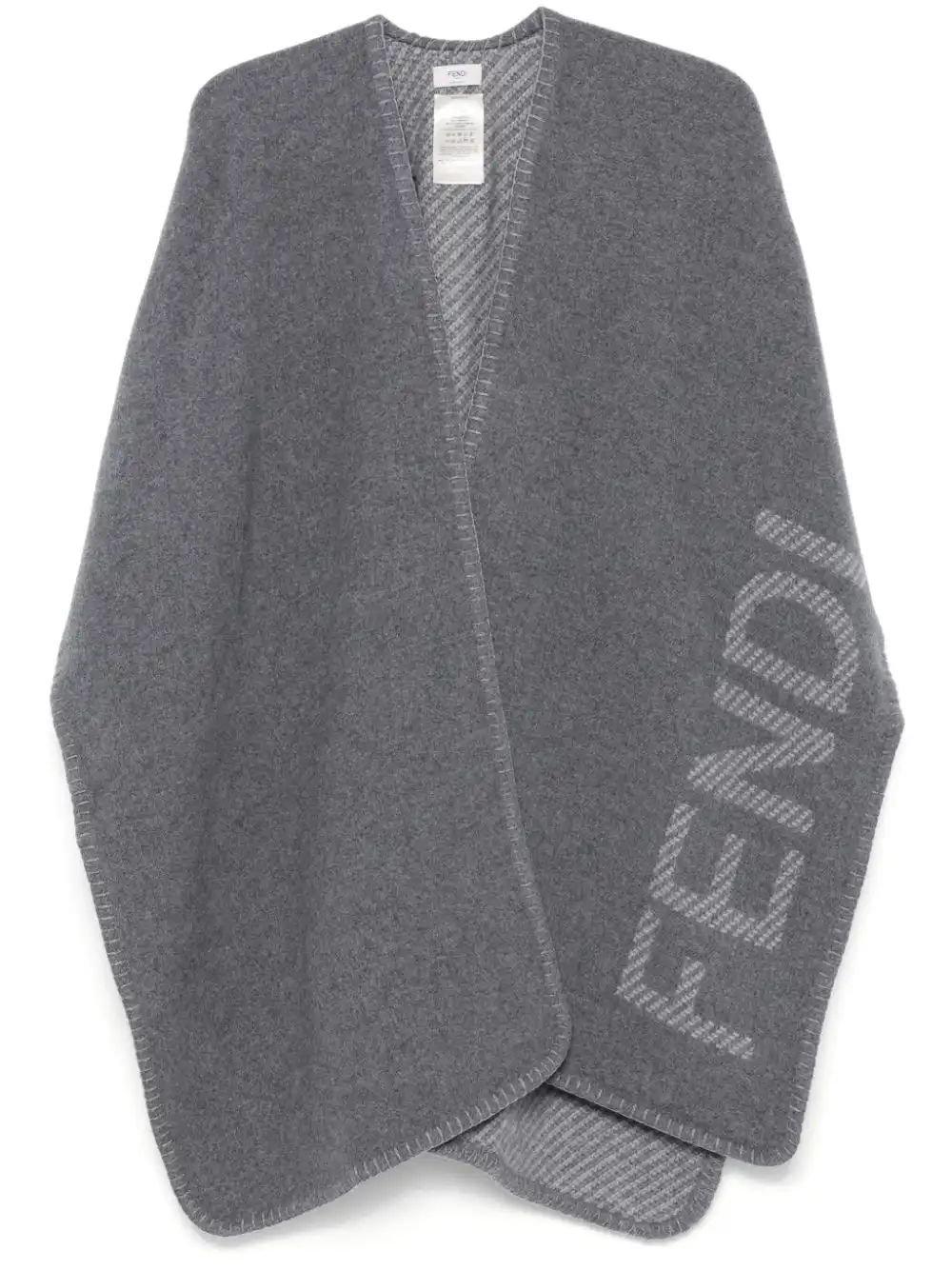 Cheap FENDI logo-intarsia cape