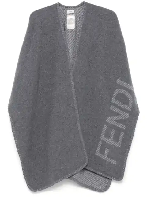 FENDI logo-intarsia cape