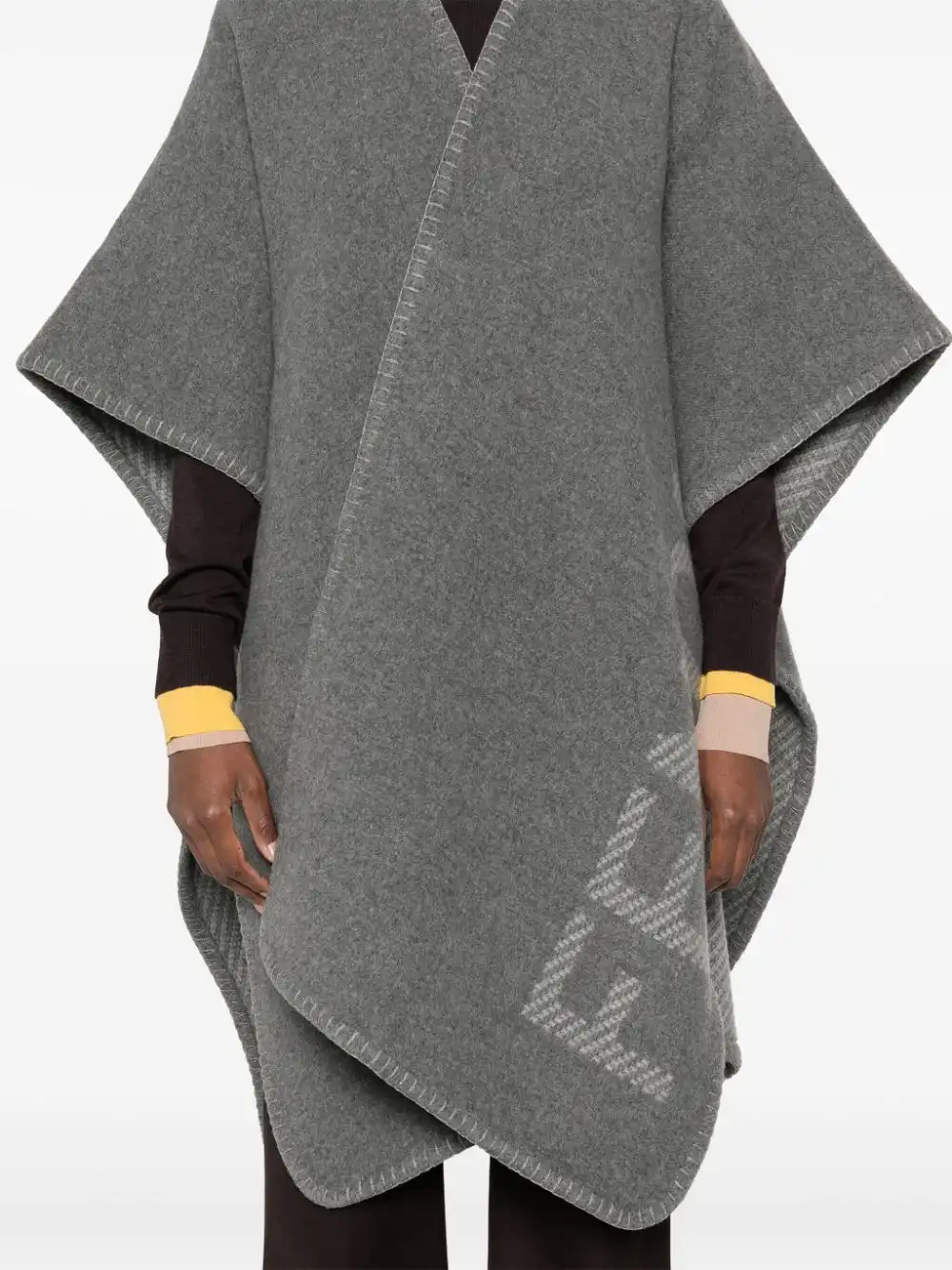 Cheap FENDI logo-intarsia cape