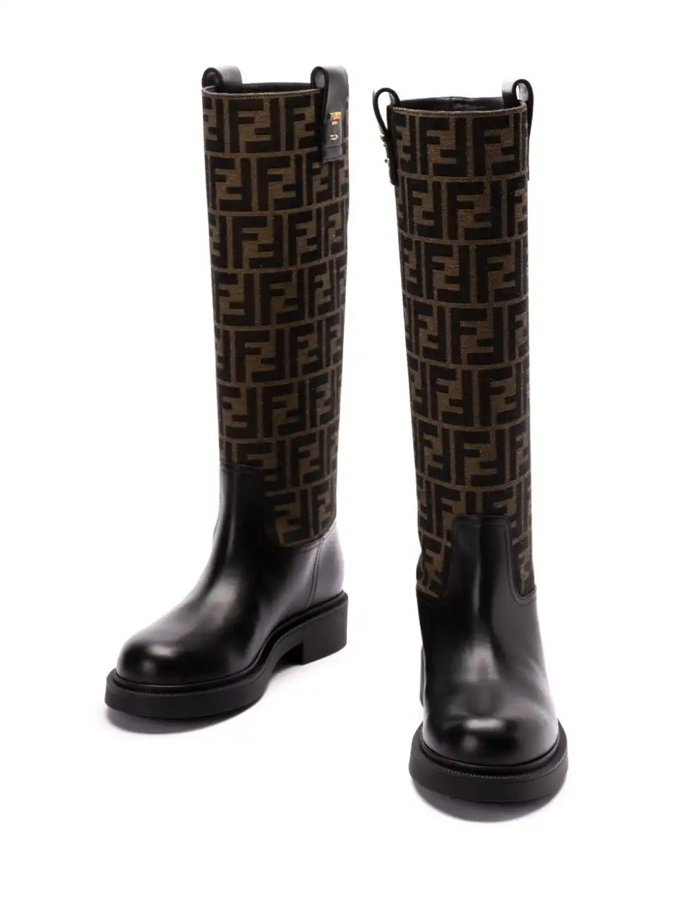 Affordable FENDI 35mm FF jacquard boots