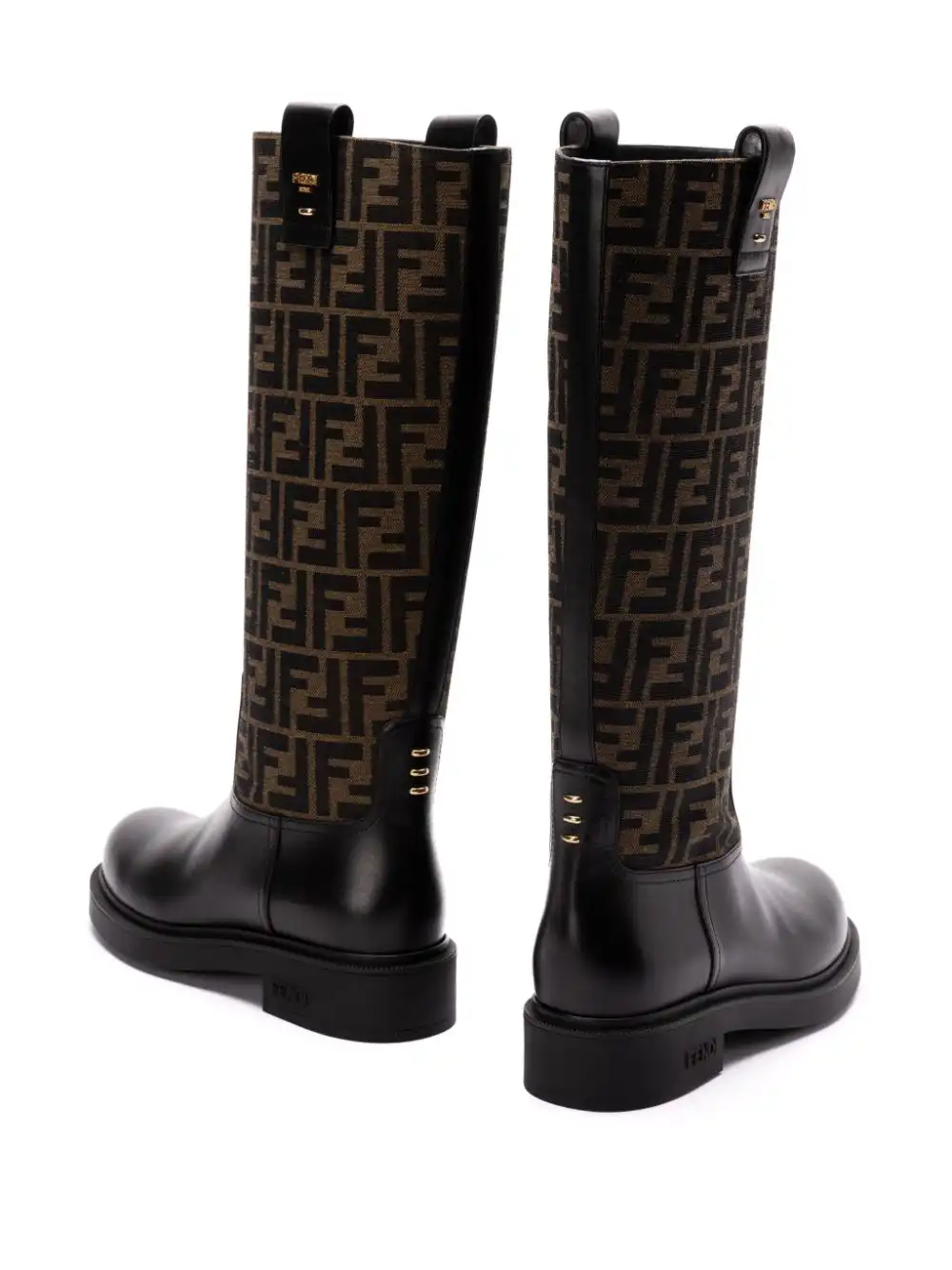 Affordable FENDI 35mm FF jacquard boots