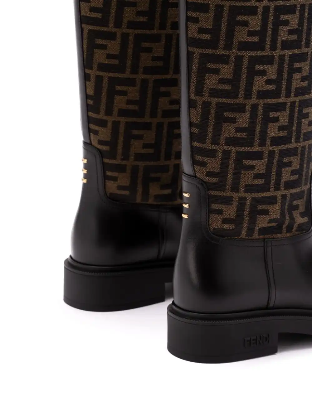 Affordable FENDI 35mm FF jacquard boots