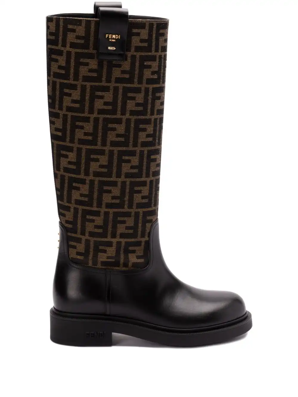 Affordable FENDI 35mm FF jacquard boots