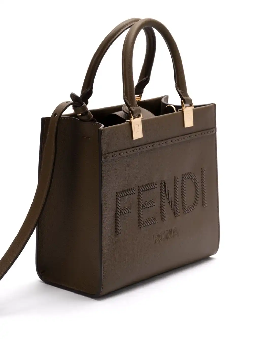 Affordable FENDI Sunshine leather tote bag