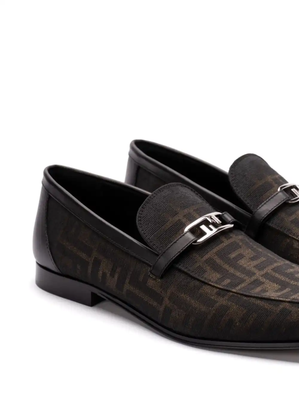 Cheap FENDI logo-jacquard loafers