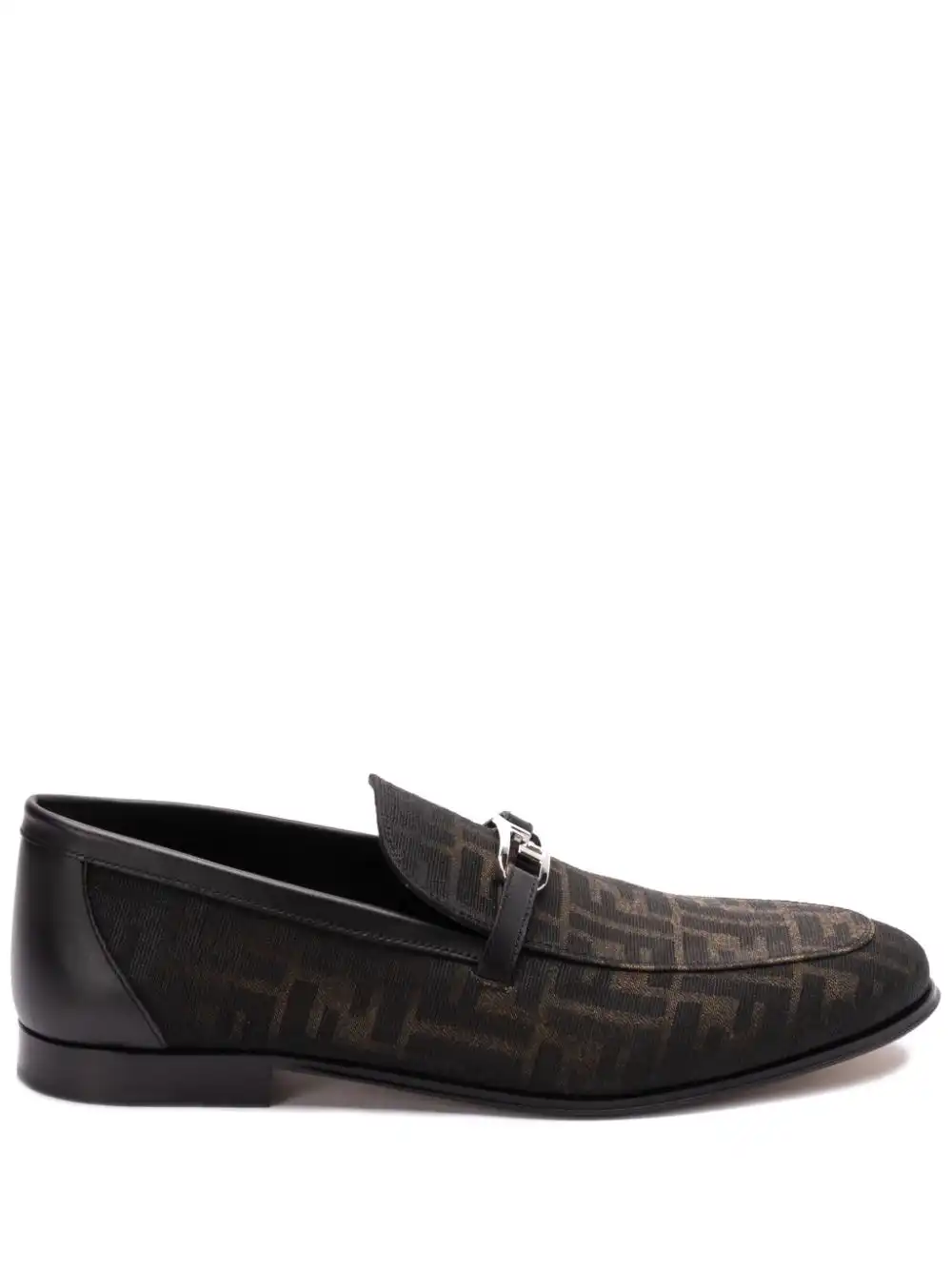 Cheap FENDI logo-jacquard loafers