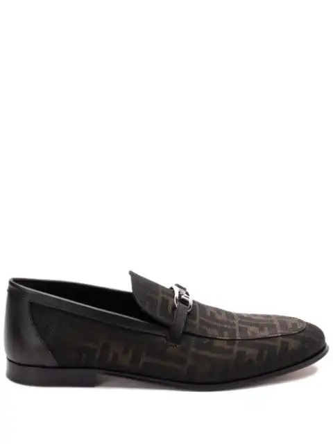 FENDI logo-jacquard loafers