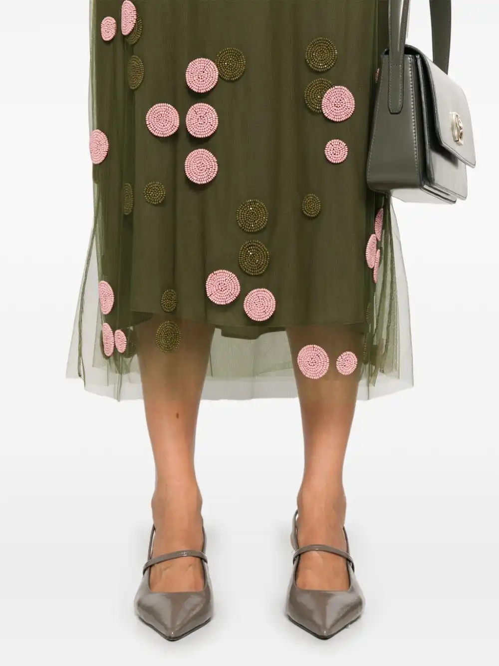 Cheap FENDI polka-dot tulle skirt