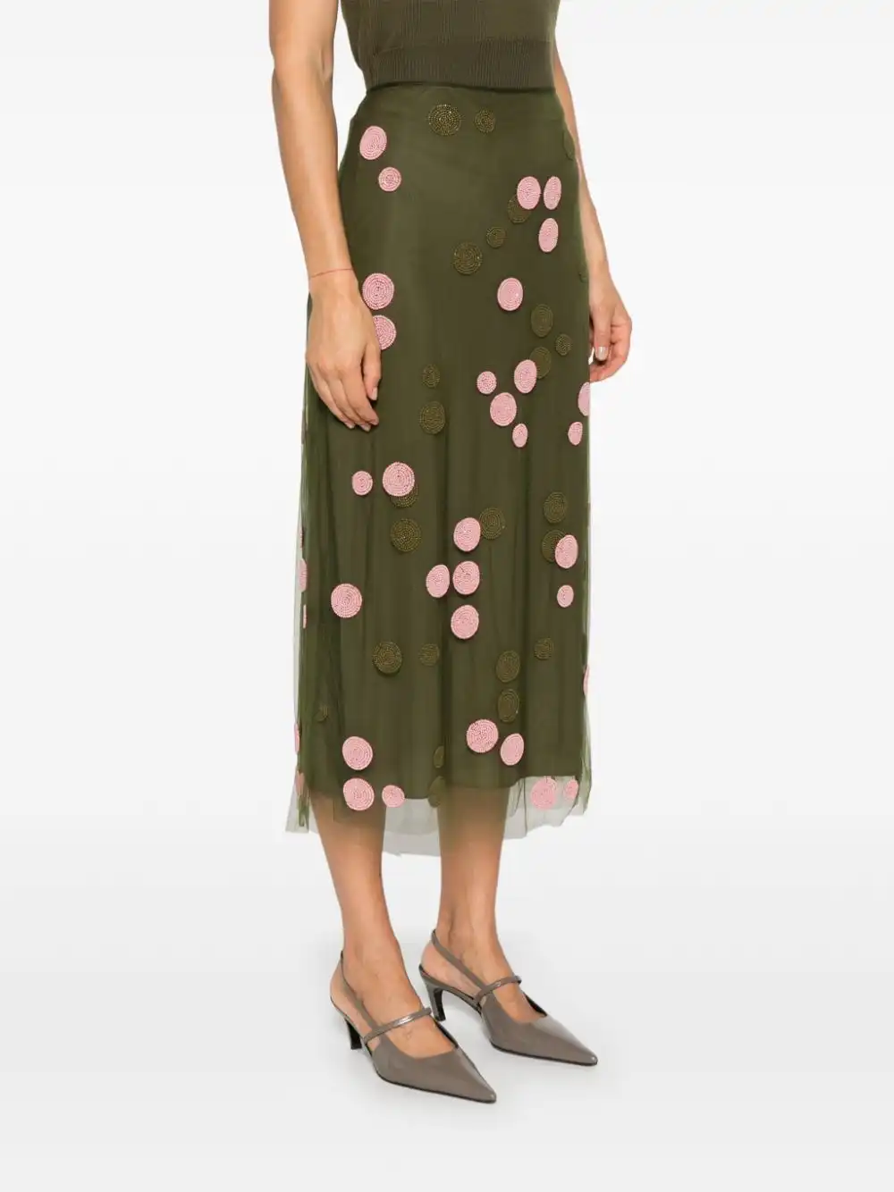 Cheap FENDI polka-dot tulle skirt