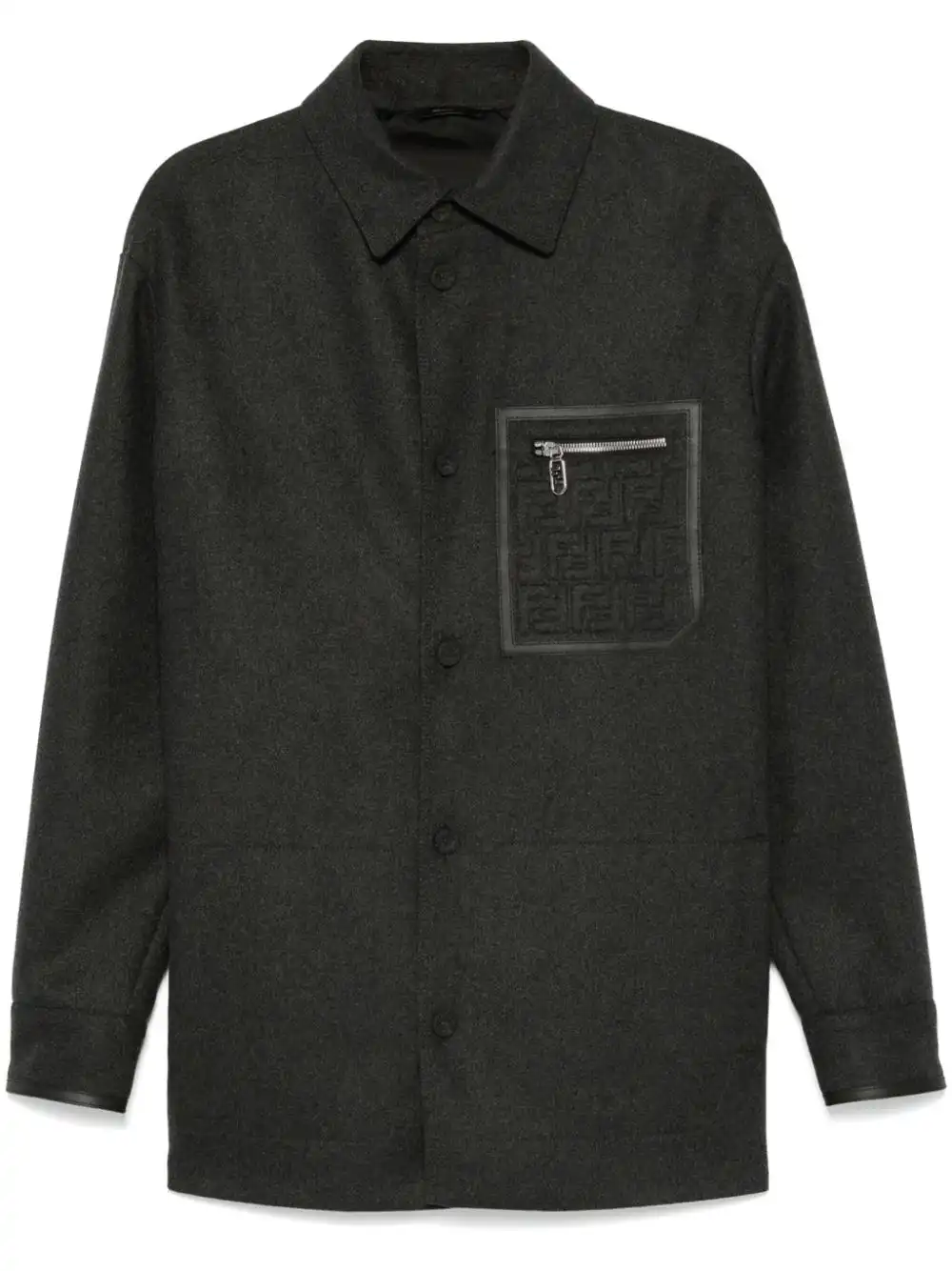 Affordable FENDI felted shirt jacket