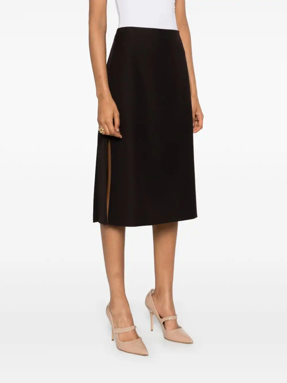 Cheap FENDI slit-detailed midi skirt