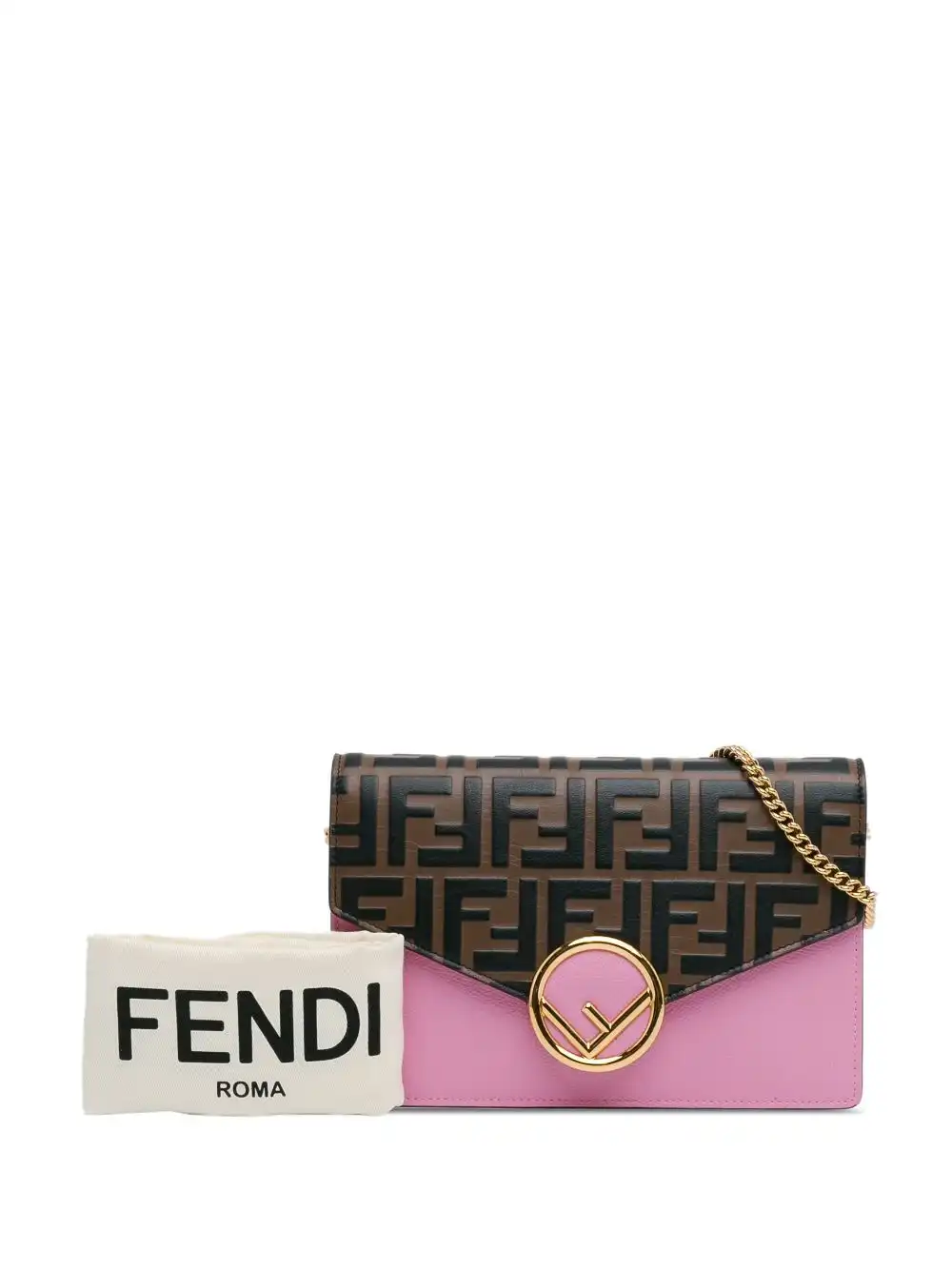 Cheap Fendi 2010-2024 F Is Fendi Zucca Wallet On Chain crossbody bag