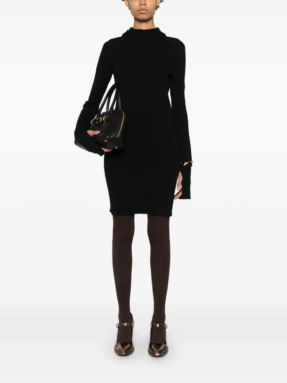 Affordable FENDI ribbed-knit mini dress