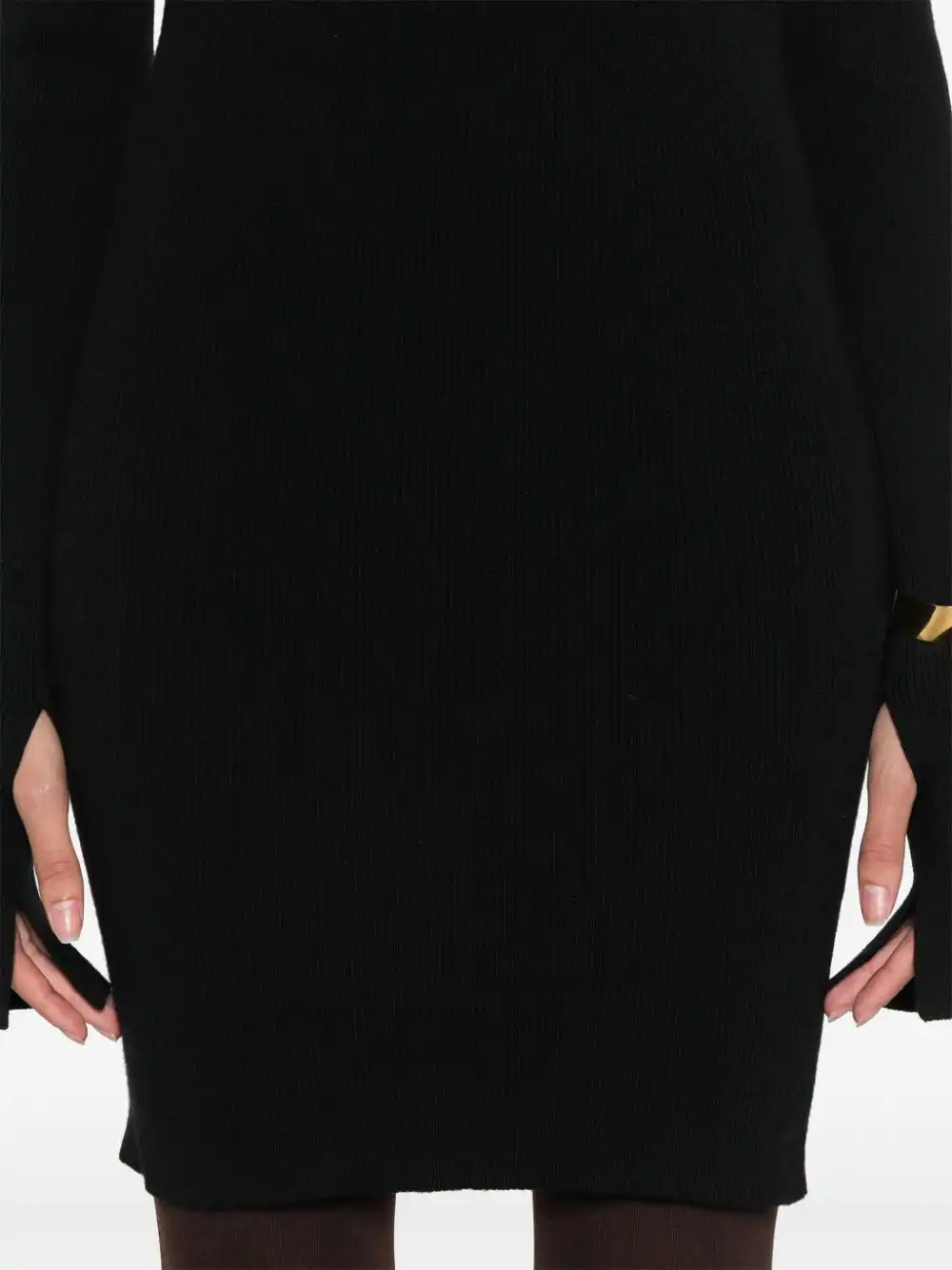 Affordable FENDI ribbed-knit mini dress