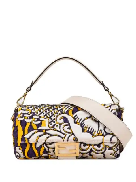 Fendi 2010-2023 Beaded Satin Baguette satchel