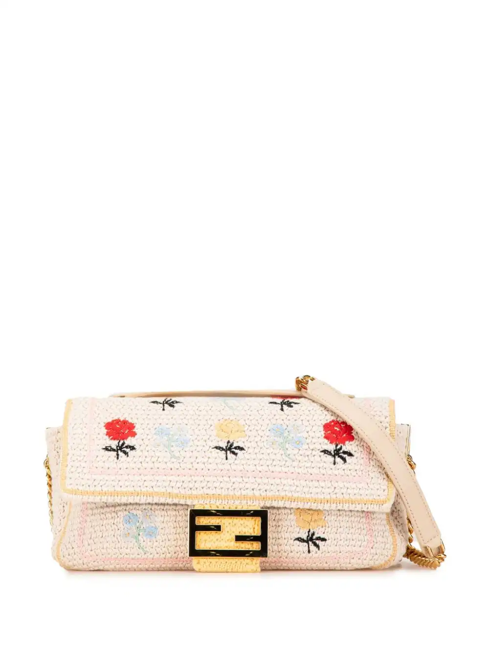 Affordable Fendi 2012-2022 Embroidered Crochet uette shoulder bag