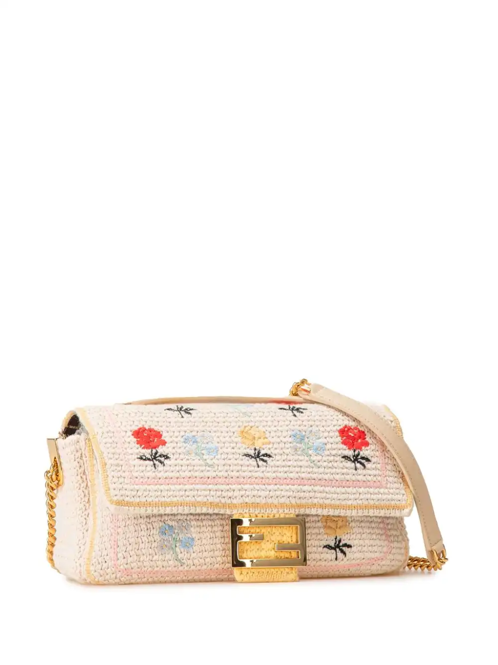 Affordable Fendi 2012-2022 Embroidered Crochet uette shoulder bag