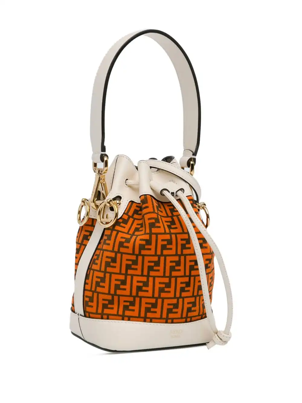 Affordable Fendi 2010-2024 Mini Zucca Suede F is Fendi Mon Tresor bucket bag