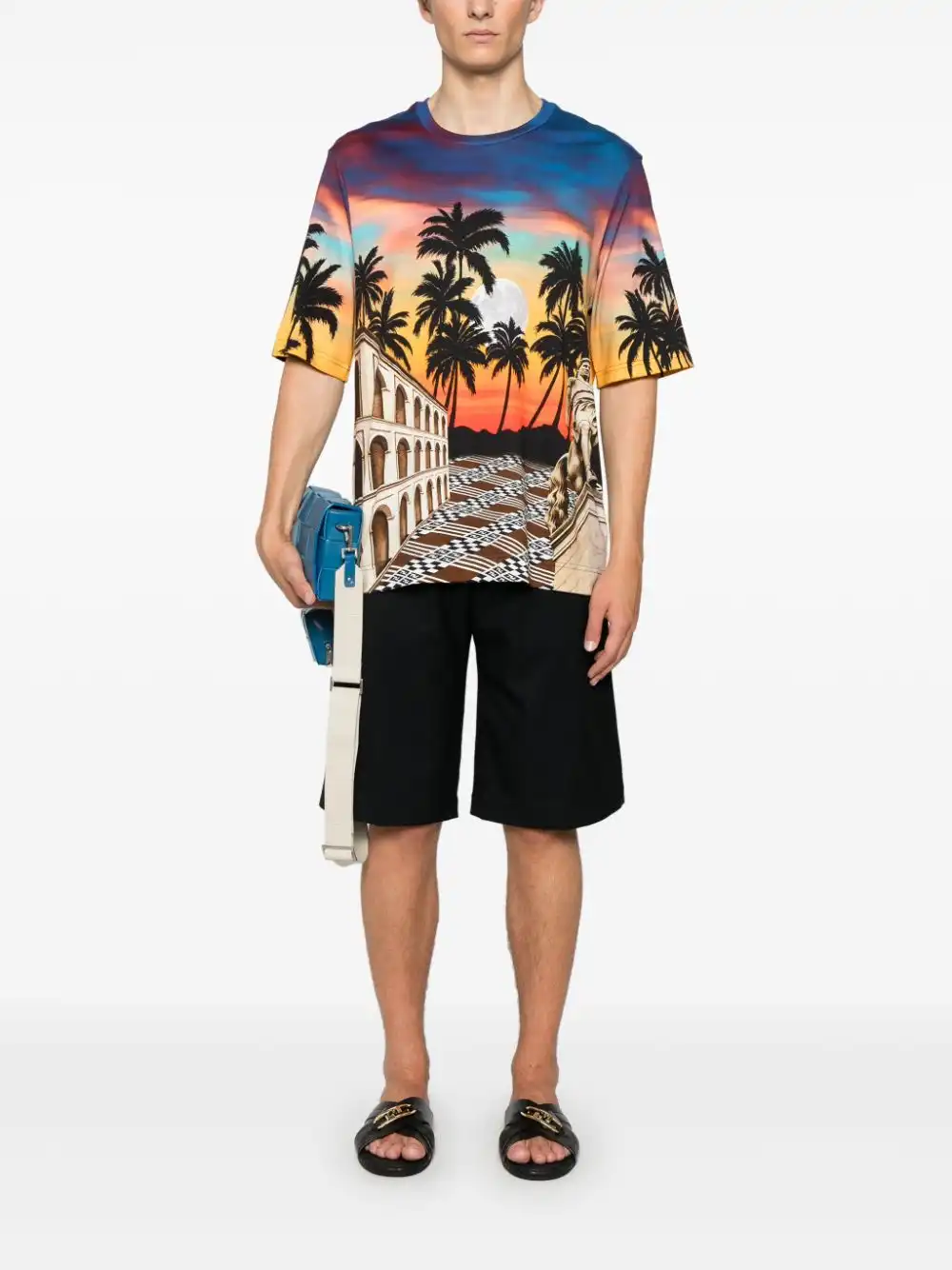 Affordable FENDI Summer in Roma-print T-shirt