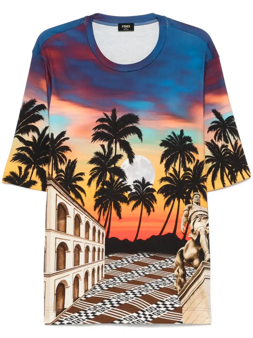 Affordable FENDI Summer in Roma-print T-shirt