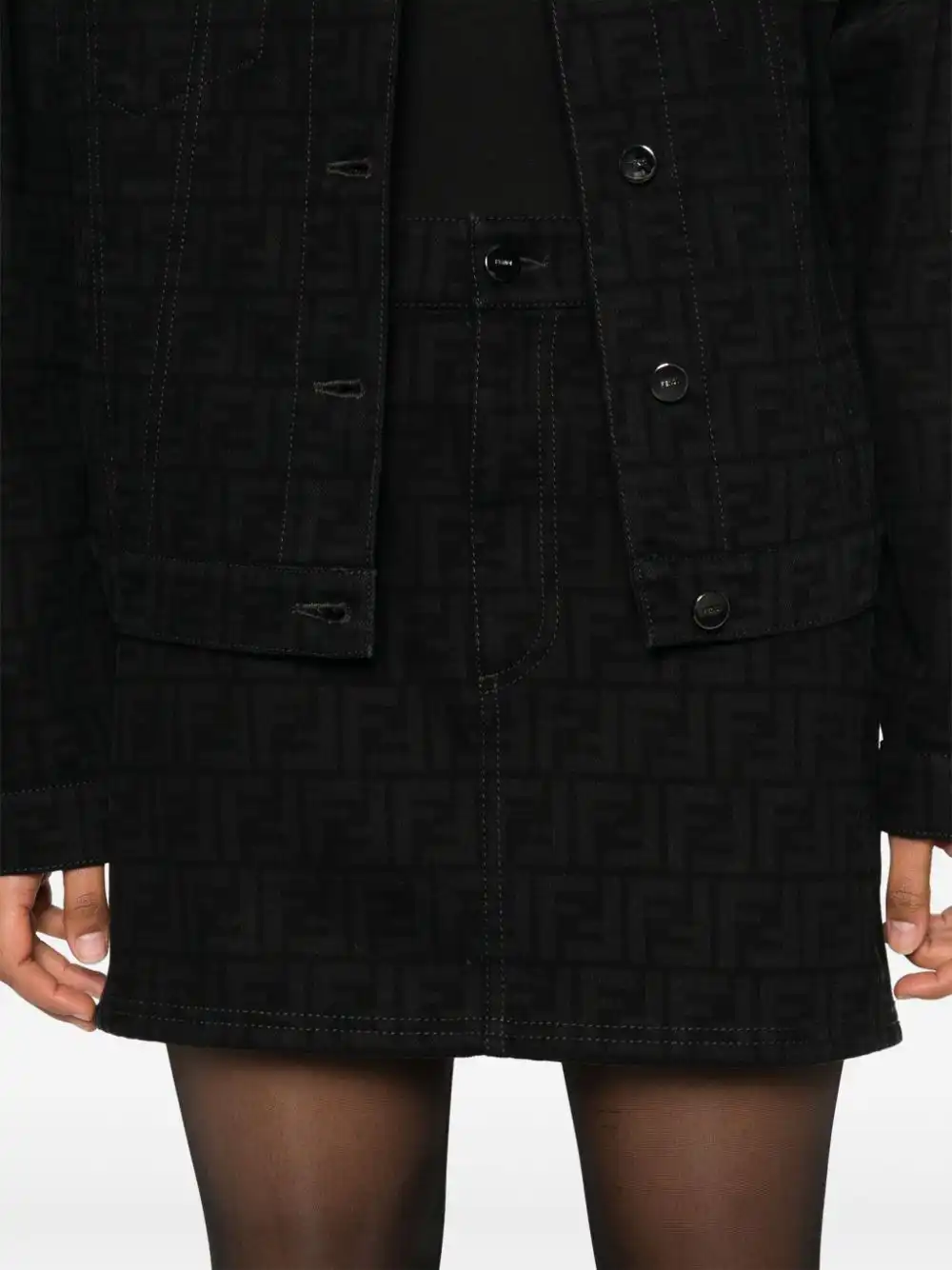 Cheap FENDI FF-motif mini skirt