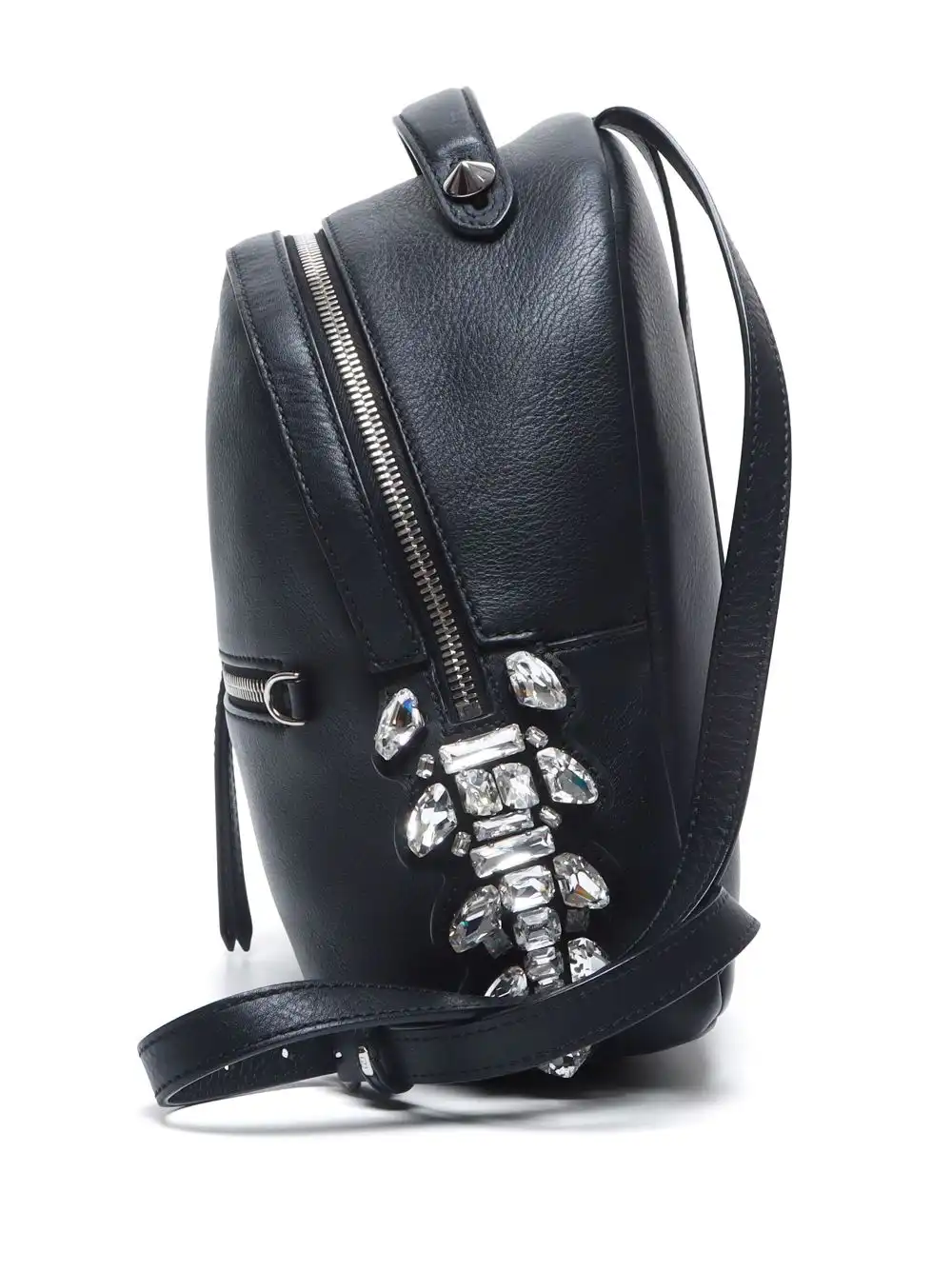 Affordable Fendi mini rhinestone-embellished backpack