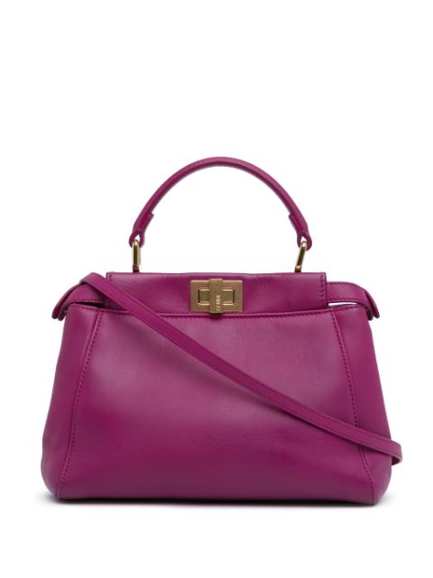 Fendi 2010-2024 Mini Leather Iconic Peekaboo satchel