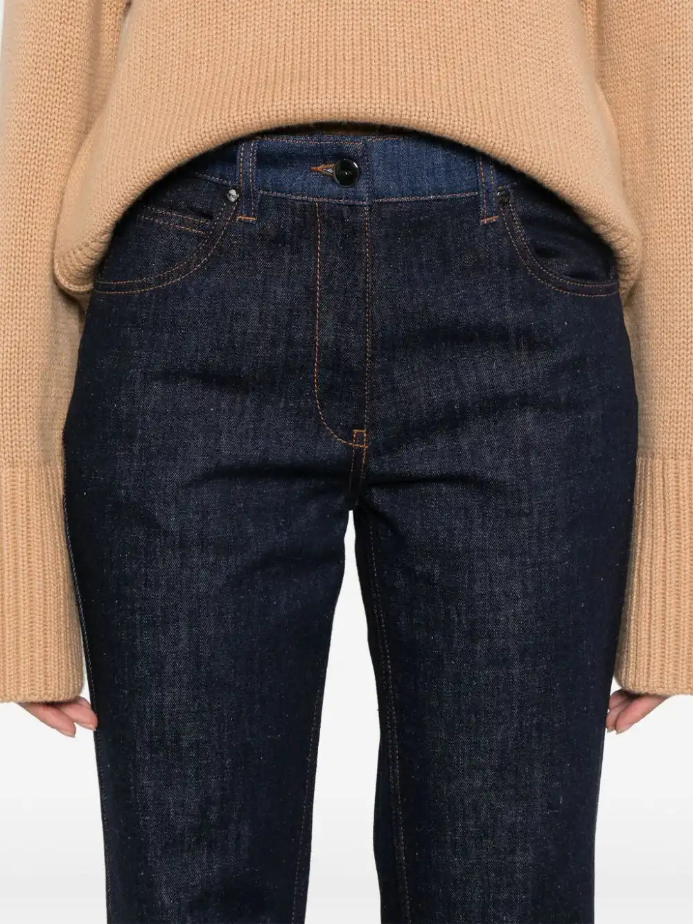 Cheap FENDI two-tone jeans