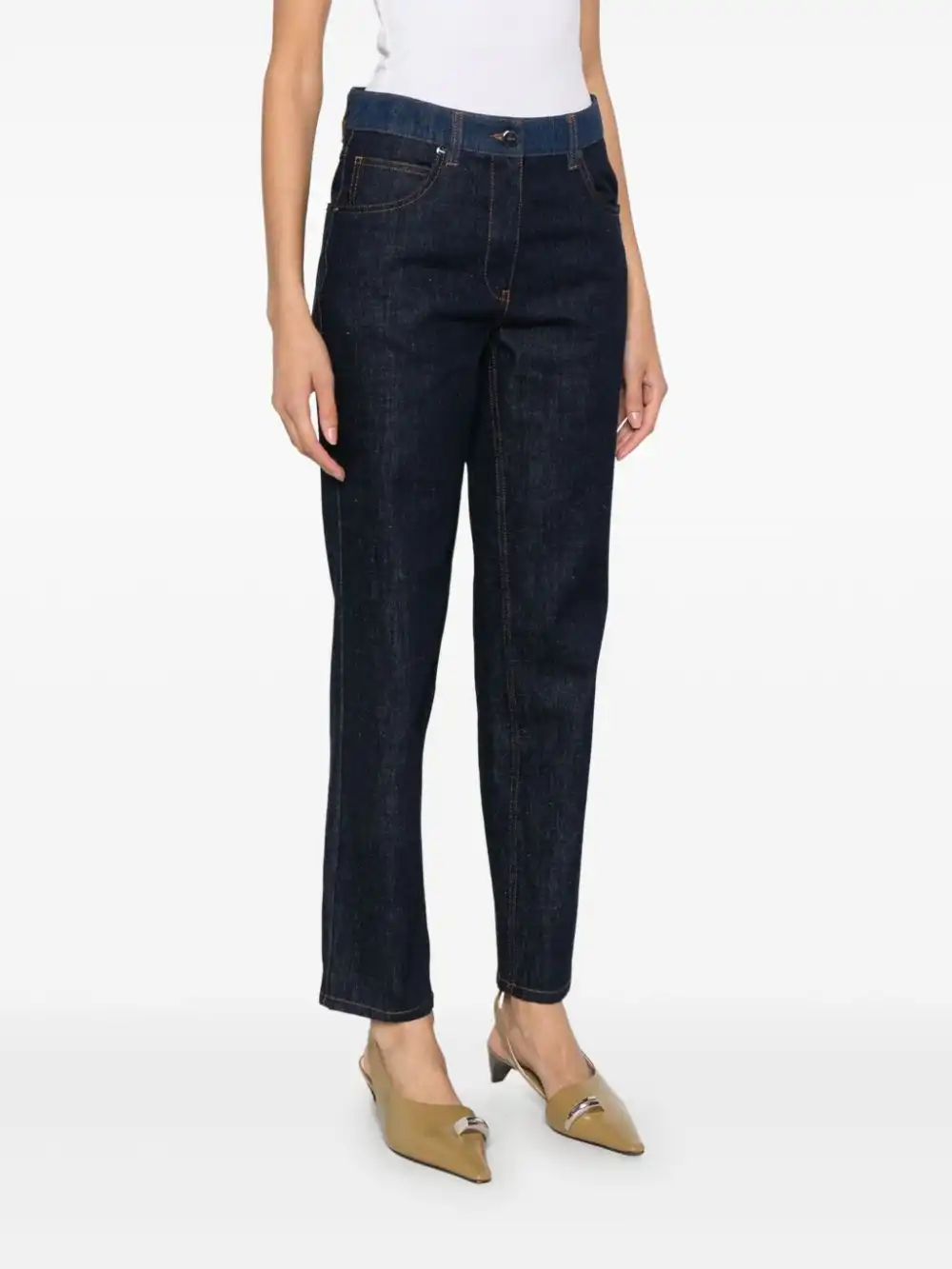 Cheap FENDI two-tone jeans