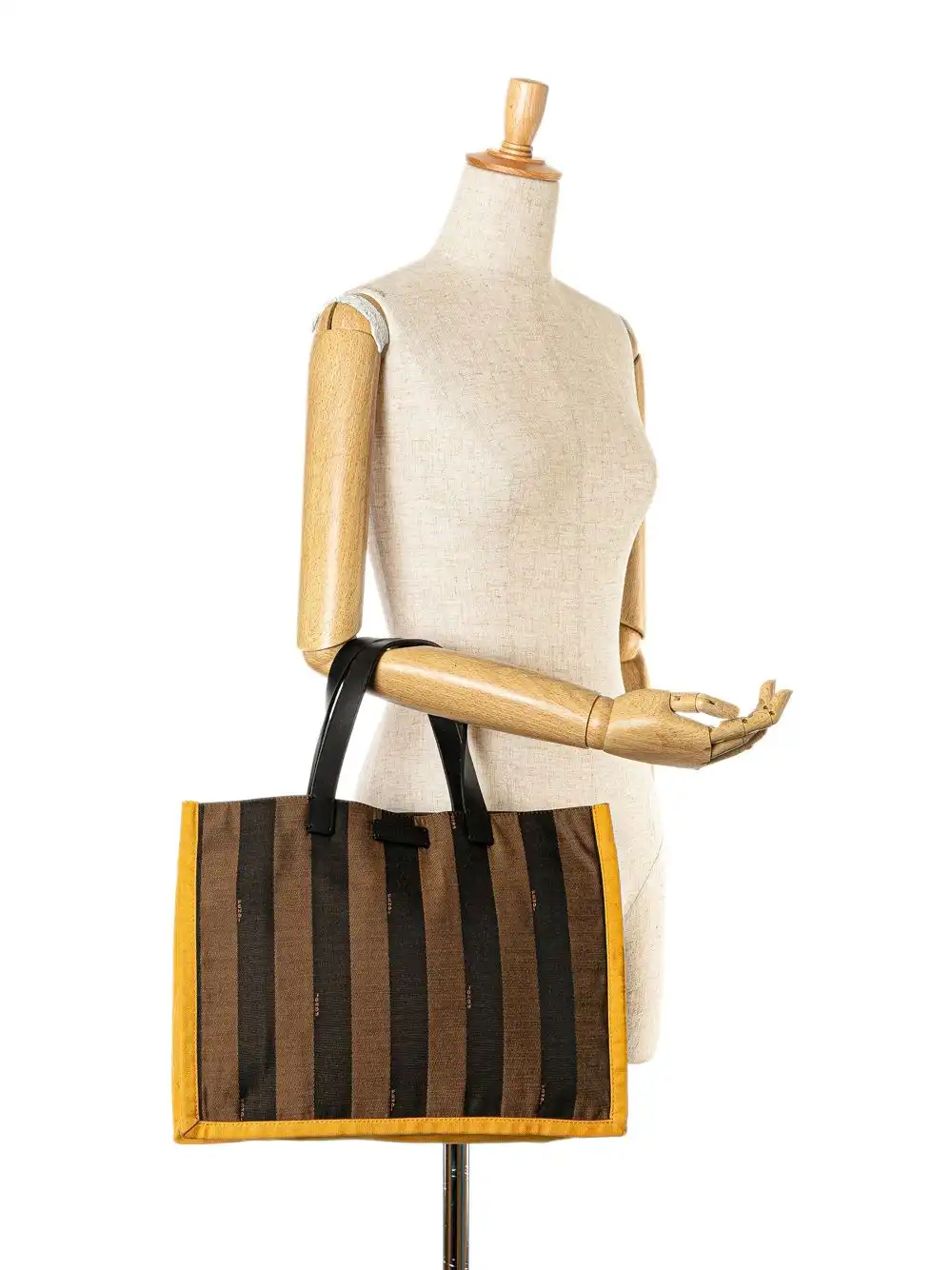 Affordable Fendi 2010-2022 Pequin Canvas tote bag