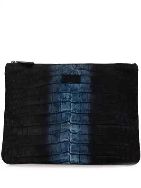 Affordable Fendi 2000-2010 Croc Print Nylon clutch bag