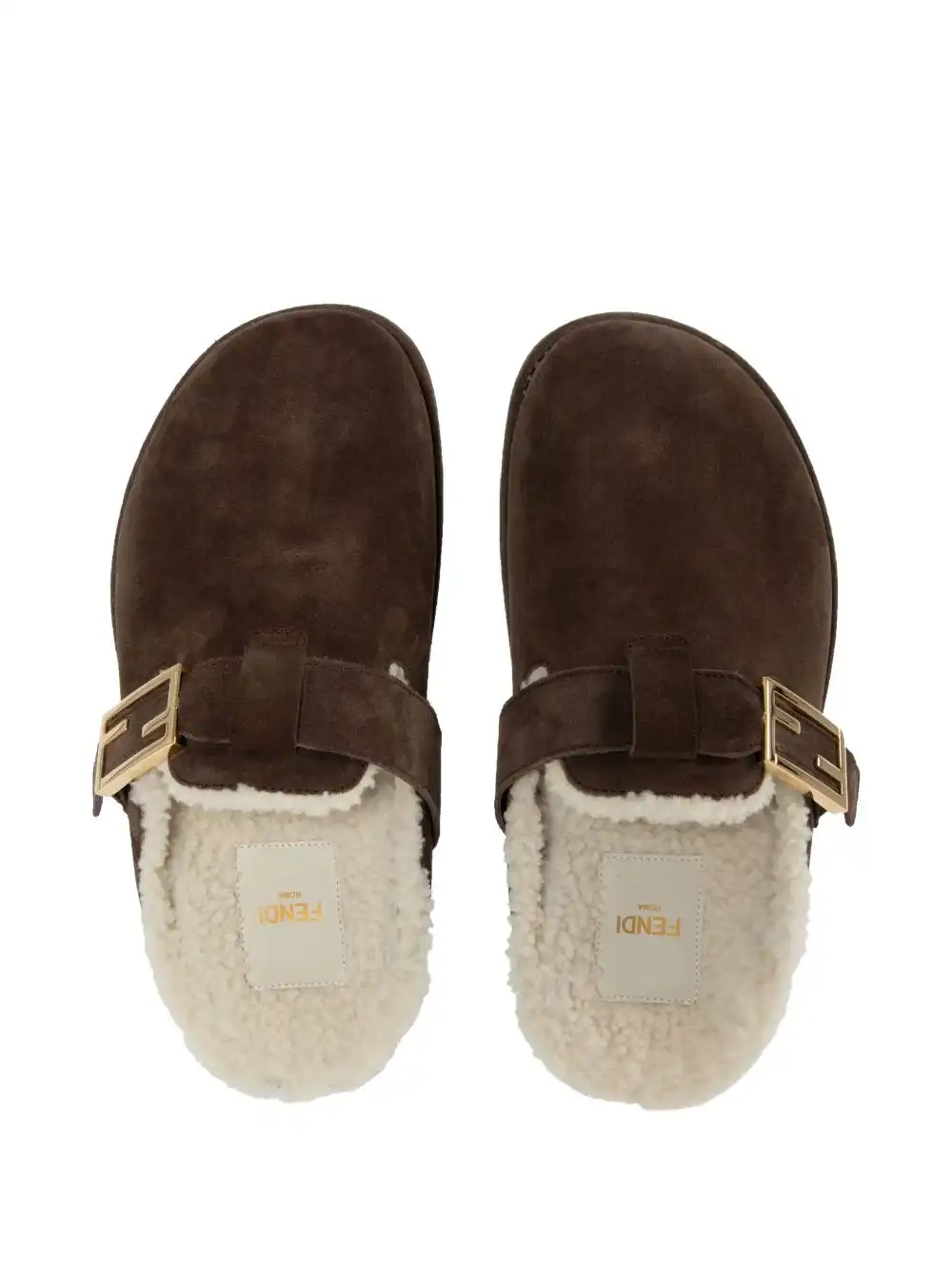 Cheap FENDI shearling mules