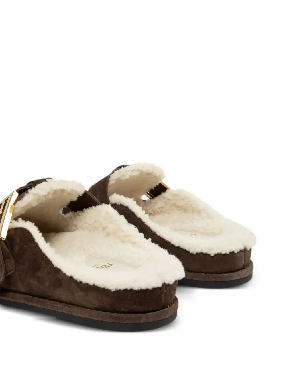 Cheap FENDI shearling mules