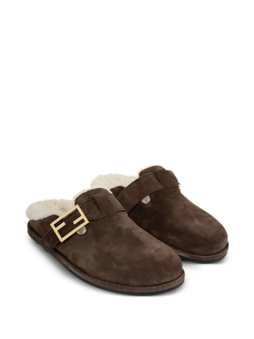 Cheap FENDI shearling mules