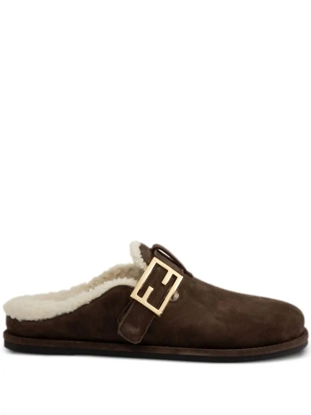 Cheap FENDI shearling mules