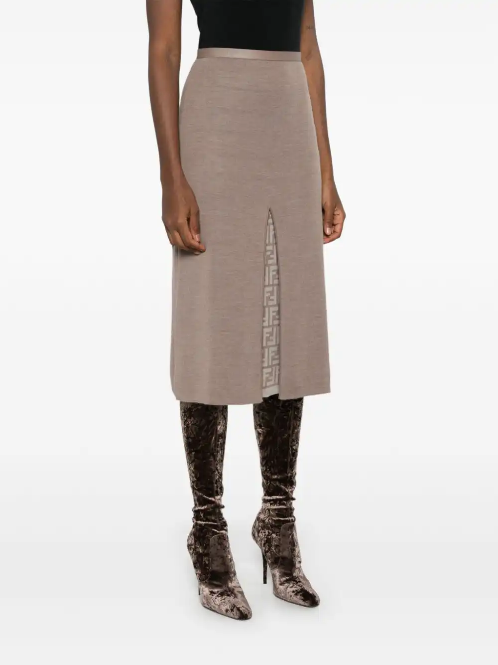 Cheap FENDI flared midi skirt