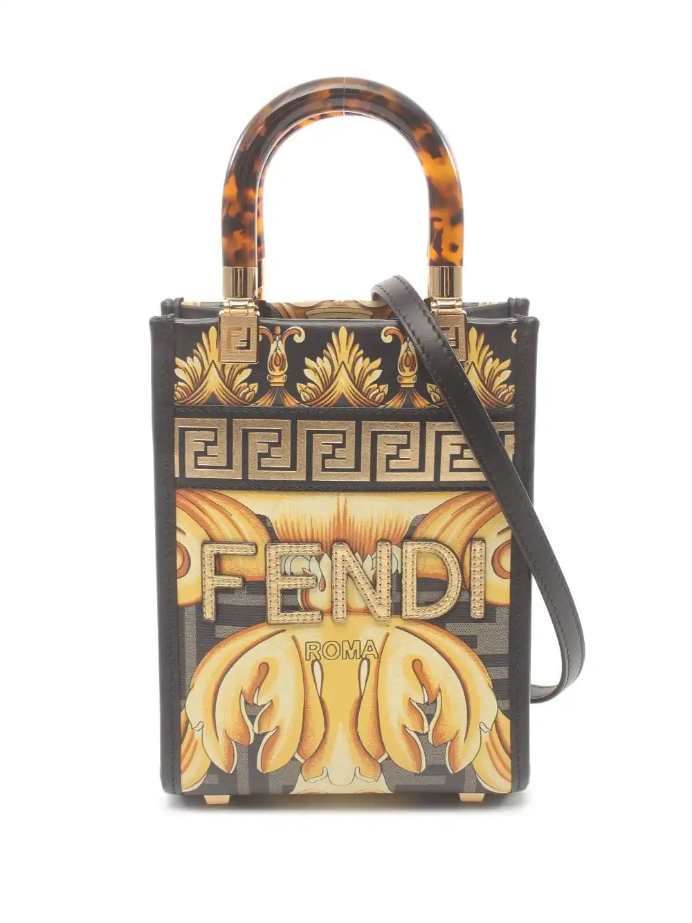 Affordable Fendi x Versace 2010 small Sunshine two-way bag