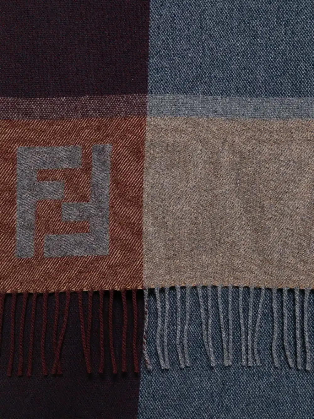 Affordable FENDI colour-block wool scarf