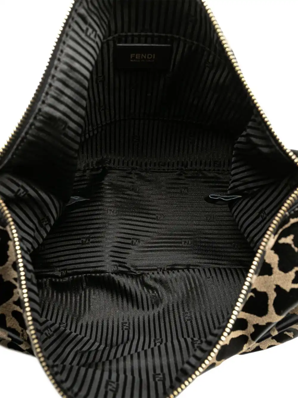 Affordable Fendi 2000-2010 Canvas Leopard Mia crossbody bag